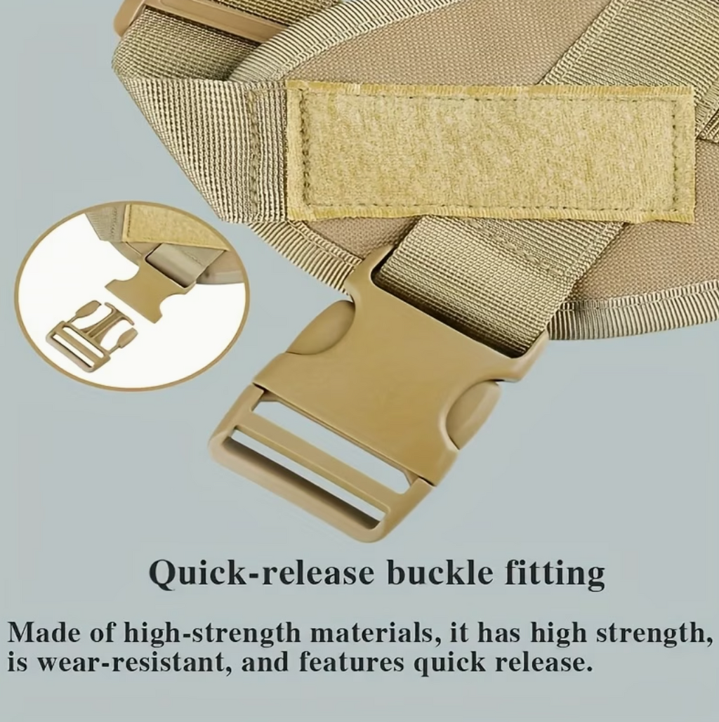 Lightweight Tactical Dog Harness with D-Ring